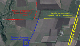 Карта проезда к аэродрому Федоровки